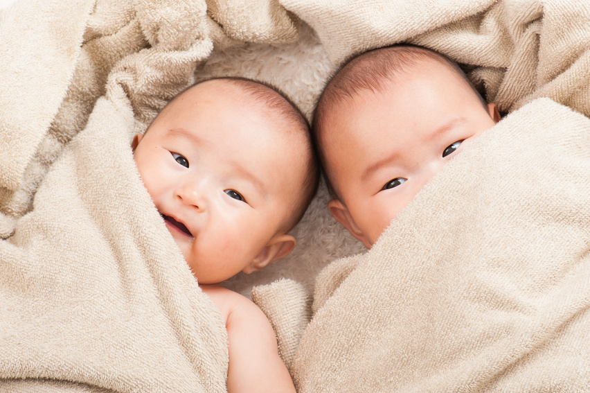 Japanese, baby, twins